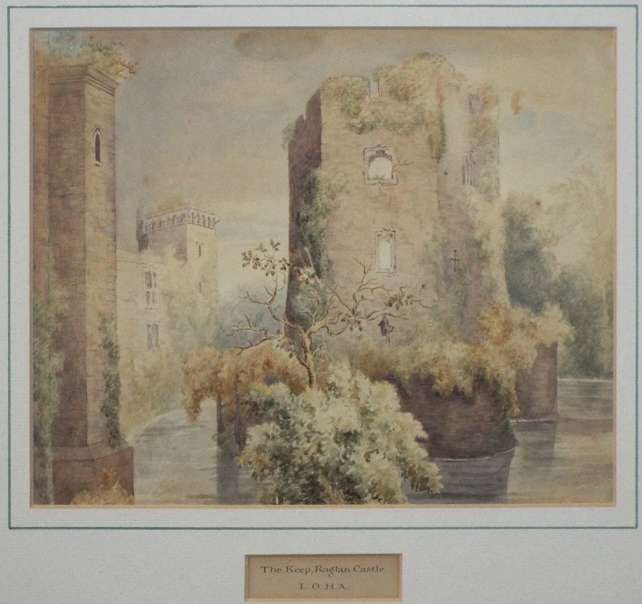 Watercolour - The Keep, Raglan Castle L.O.H.A.